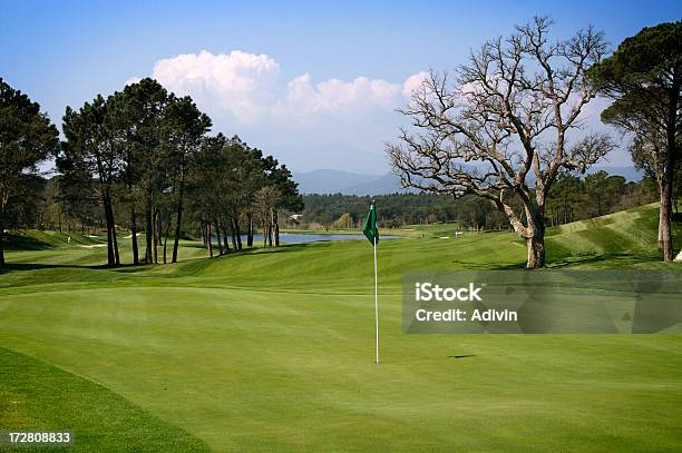 Nice Hole Of A Golf Course Stock Photo - Download Image Now - Backgrounds, Blue, Cloud - Sky