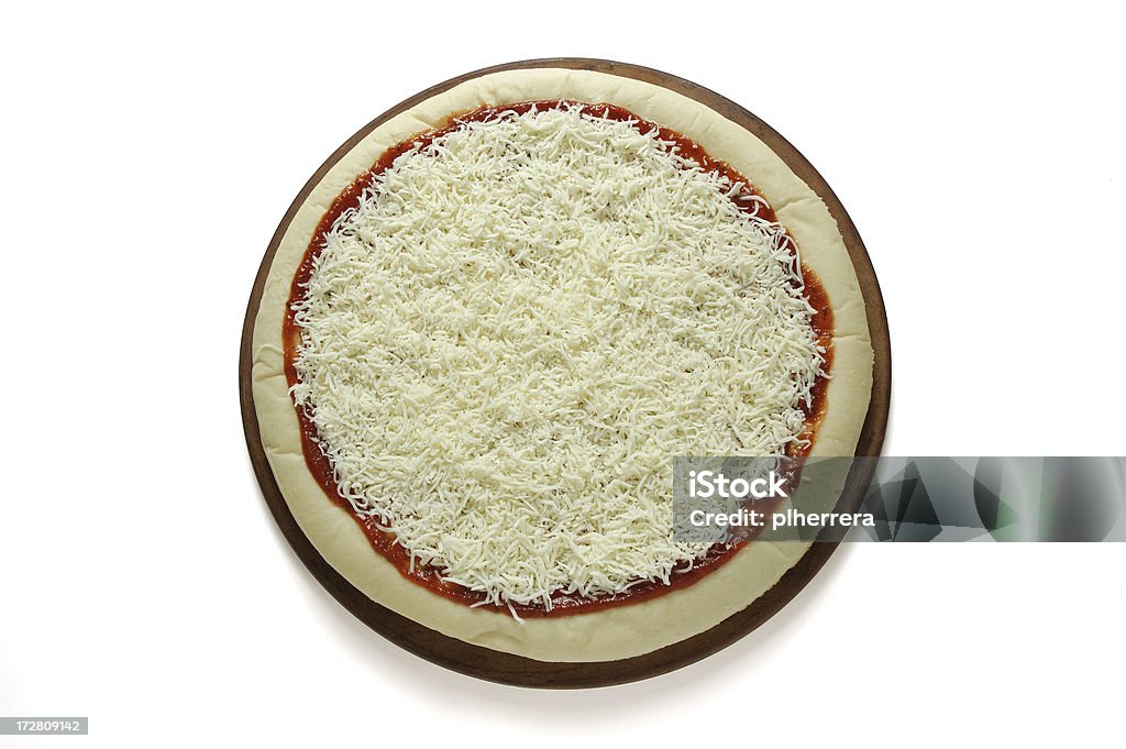 커피추출-생지, 피자 소스, 치즈 - 로열티 프리 날것 스톡 사진