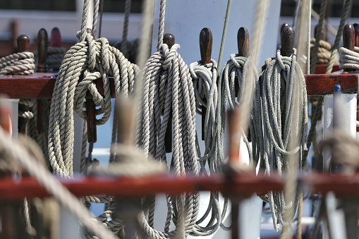 ropes aboard a barquentine