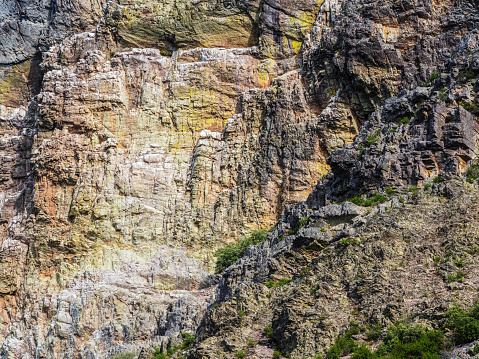 Large rocks where vultures nest in the Batuecas Valley, La Alberca, Salamanca