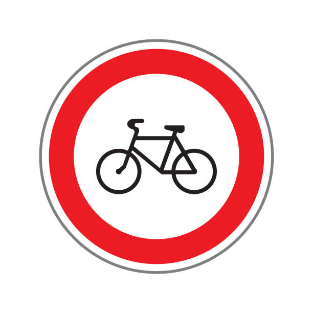 istock No Entry for Bicycles. Traffic Road Sign. Isolated on White. Vector Illustration 1728143235