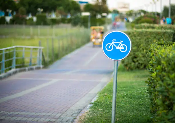 Photo of Exploring Green Paths: Bike Path and Information Board