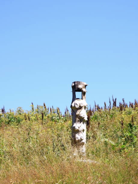 istock Old wooden totem pole 1728181519