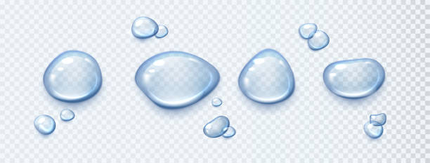 istock Set of transparent drops of water realistic. Transparent clear water drops. Isolated on transparent background. Realistic style. Drops, condensation on the surface 1728192005