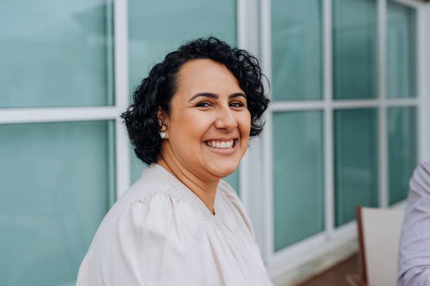 Smiling businesswoman