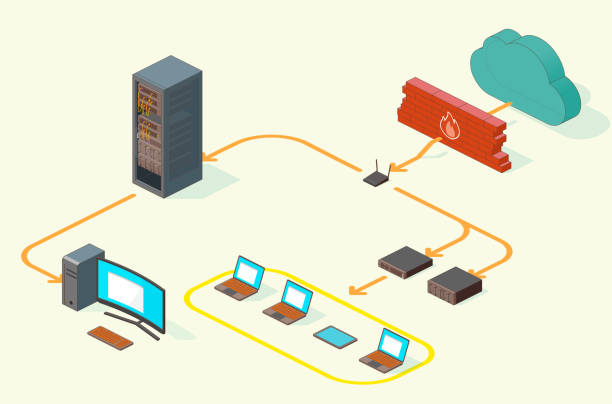 ネットワーク トポロジ要素 - network server rack computer mainframe点のイラスト素材／クリップアート素材／マンガ素材／アイコン素材