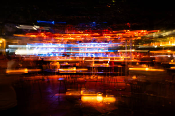 istock Nightclub in Greece. Blurred Motion 1728210894