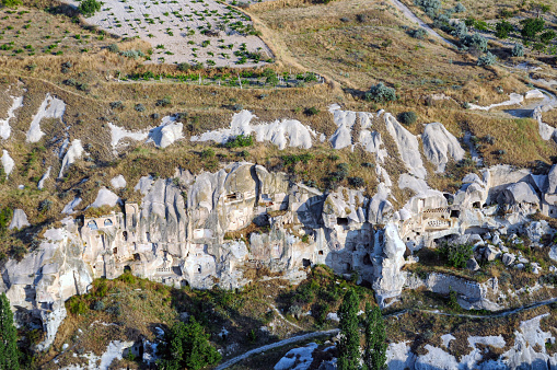 One side of Ortahisar's Monastery valley