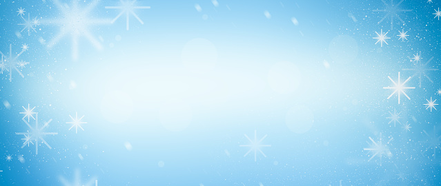 abstract winter background with snowflakes.  with a dedicated space for text