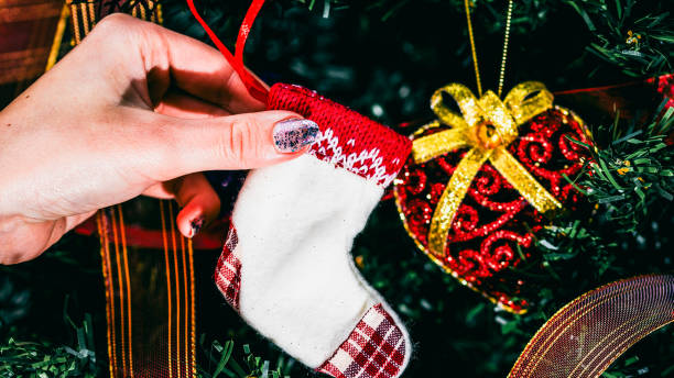 istock Christmas decorations. Colorful Christmas lights background 1728277457