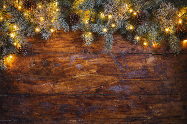 istock Christmas decoration on the wooden background 1728336101