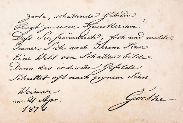 istock Letter handwritten by Goethe 21.05.1878 1728336153