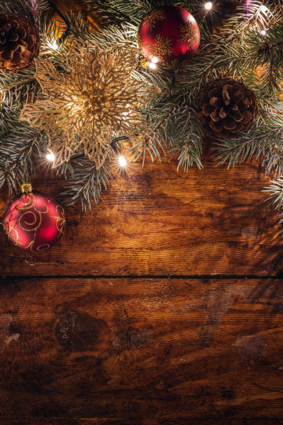 istock Christmas decoration on the wooden background 1728336688