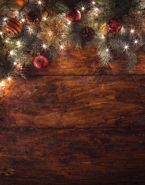 istock Christmas decoration on the wooden background 1728336699