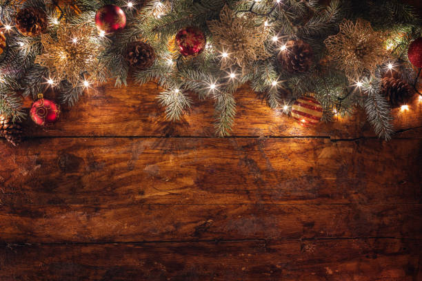 istock Christmas decoration on the wooden background 1728336706
