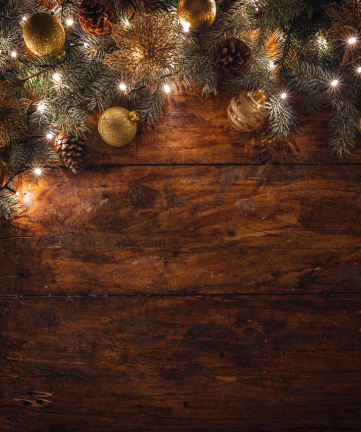 istock Christmas decoration on the wooden background 1728336721