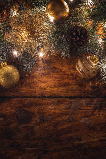istock Christmas decoration on the wooden background 1728336798
