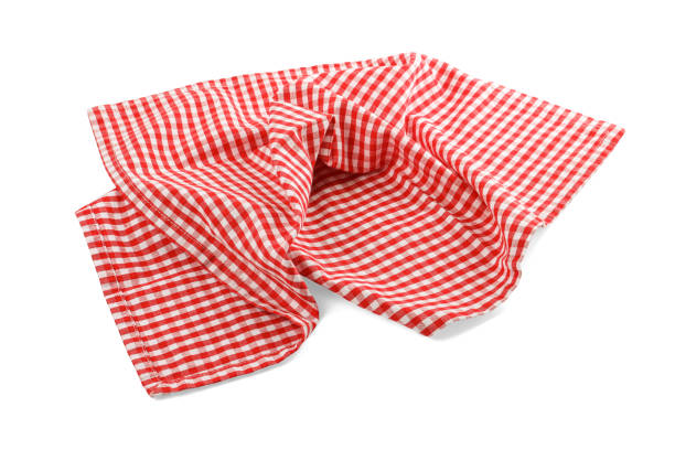 istock One red plaid napkin isolated on white 1728351695