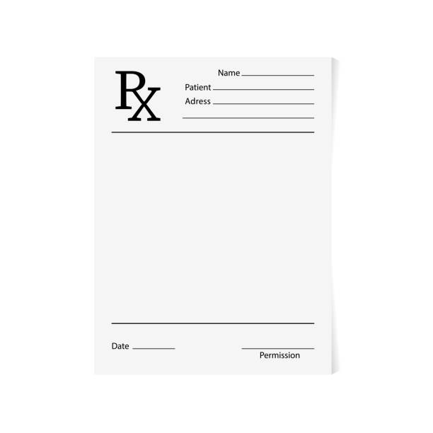 istock Doctor and Pharmacist RX Notes Pad or Medication Document. Rx prescription blank isolated on white background. Form of a regular prescription. Paper business concept. Vector illustration 1728372114