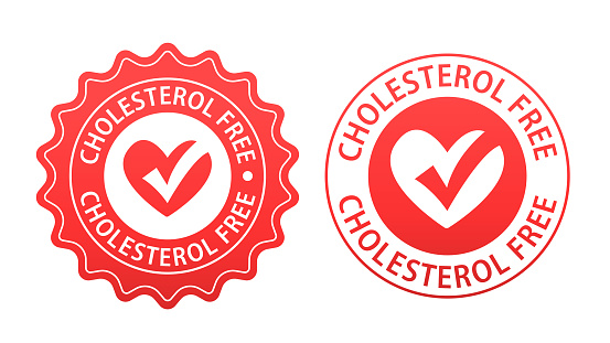 Cholesterol free logo badge vector. Suitable for product label. Vector illustration