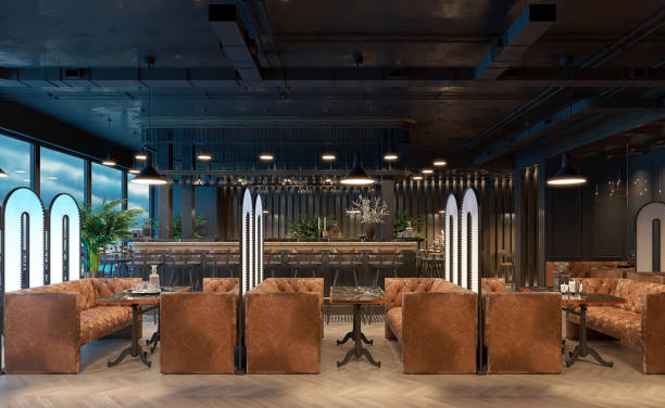 istock stylish luxury bar cafe restaurant, 3d rendering 1728418616