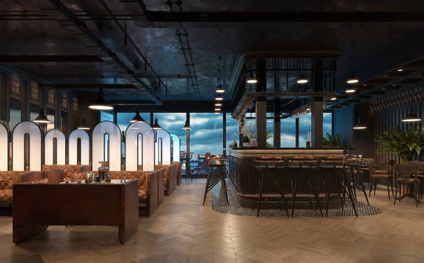 istock stylish luxury bar cafe restaurant, 3d rendering 1728423860