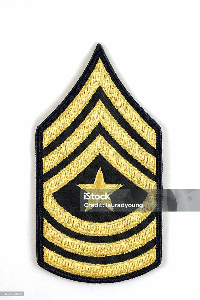 UNITI. Army sergente maggiore grado emblema su bianco - Foto stock royalty-free di Sergente