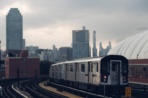 istock New York skyline at sunset seen from a subway station 1728437633