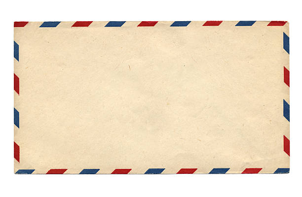 vintage luft post umschlag - air mail envelope letter mail stock-fotos und bilder