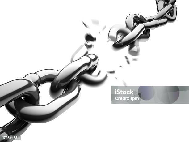 Chain Breaking Stock Photo - Download Image Now - Chain - Object, Breaking, Broken