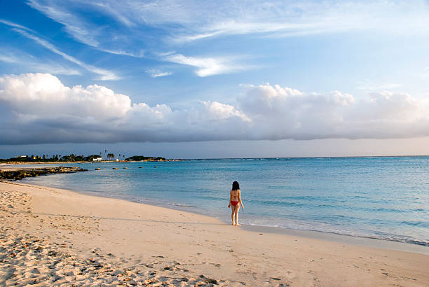 istock Young Woman on an Empty Tropical Beach 172845680