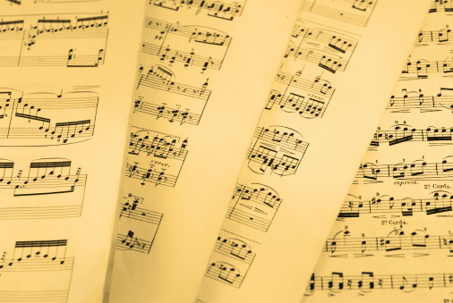 sheets of musical notes