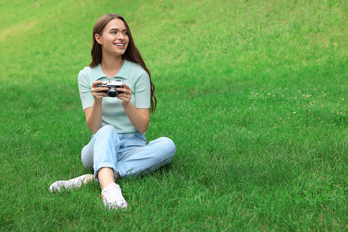 Portrait of a young woman enjoying her vacation.