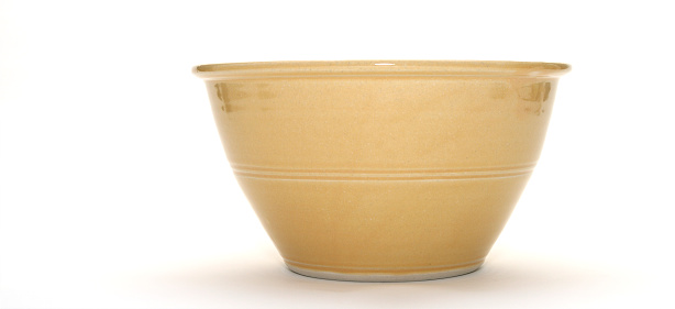 Yellow ceramic bowl