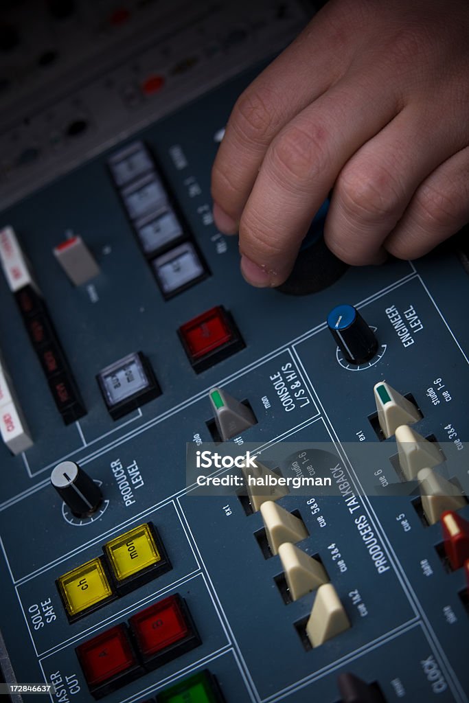 Hand Turning Knob Audio Equipment Stock Photo