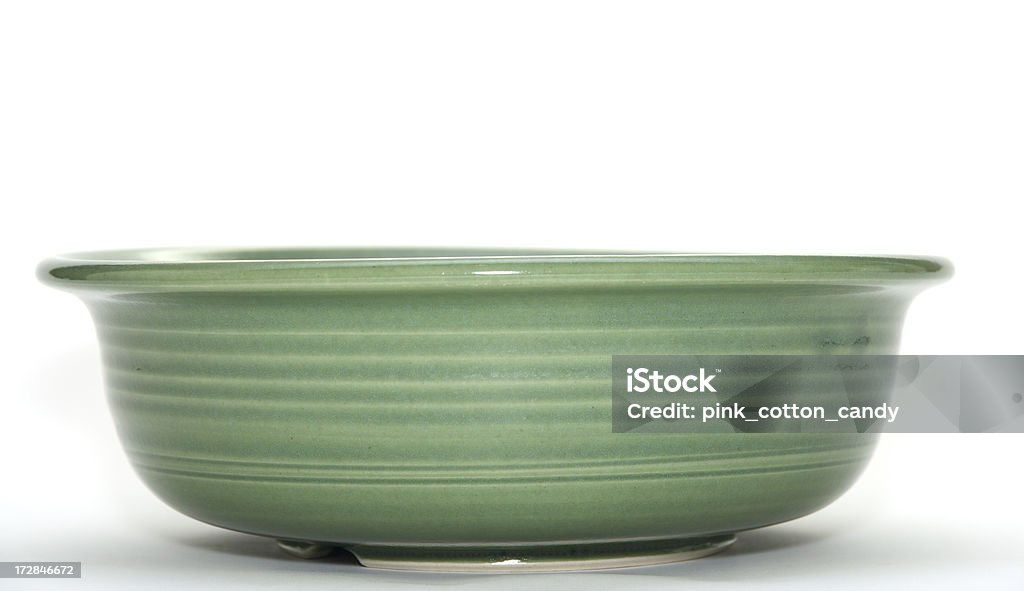 Ceramic Bowl Green serving dish. Bowl Stock Photo