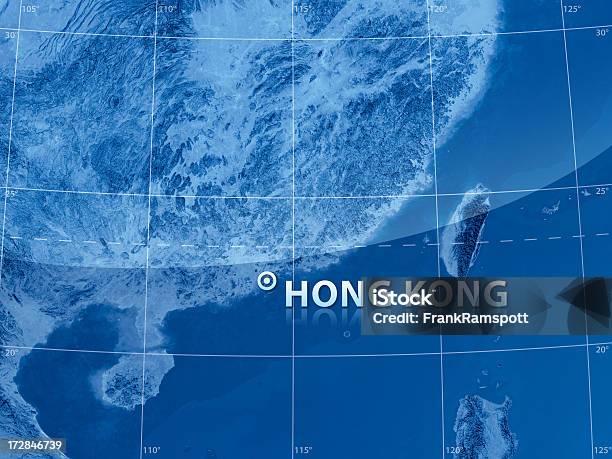 Foto de World Cidade De Hong Kong e mais fotos de stock de Hong Kong - Hong Kong, Mapa, Azul