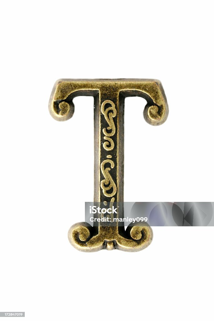 真鍮「T 」の文字 - アイデアのロイヤリティフリーストックフォト