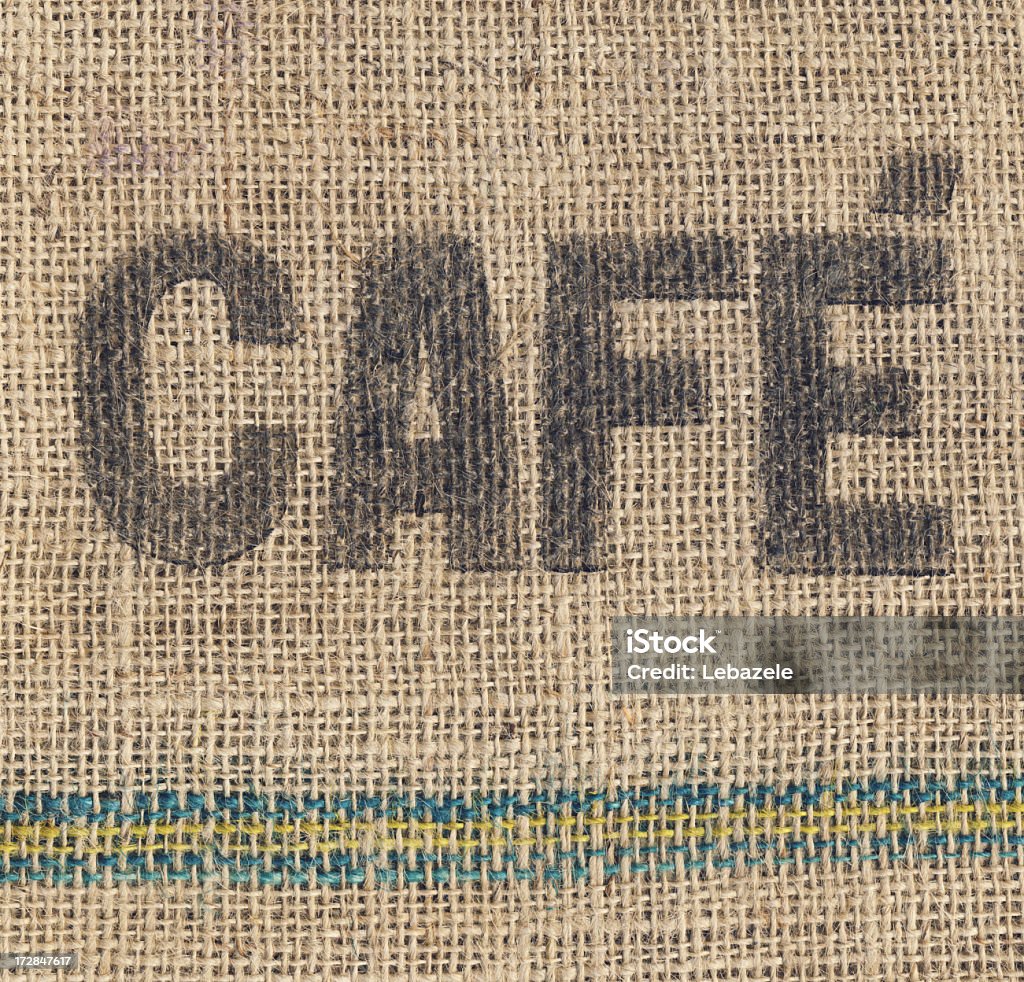 Caffè su tela sacco - Foto stock royalty-free di Locale di ristoro