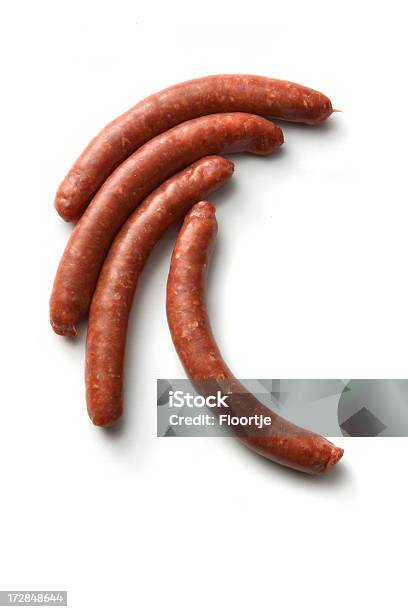 Carne De Res Merguez Foto de stock y más banco de imágenes de Fondo blanco - Fondo blanco, Alimento, Asia Occidental