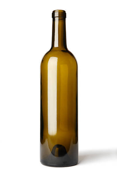 Empty glass bottle stock photo