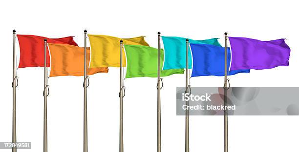 Радужные Флаги — стоковые фотографии и другие картинки Без людей - Без людей, Белый, Белый фон