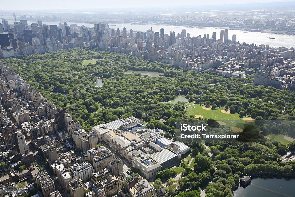 Aerial of Central Park "Aerial view of Metropolitan Museum of Art and  Upper West Side, New York City, NY, USA." Metropolitan Museum Of Art - New York City Stock Photo