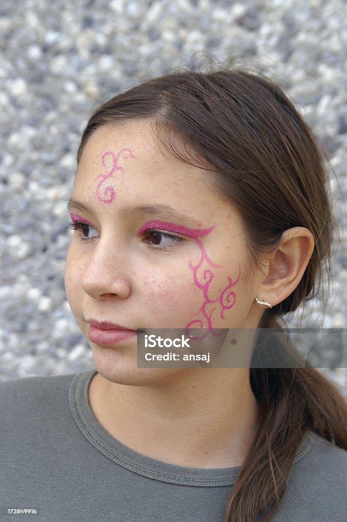 Face Painted Подросток - Стоковые фото Макияж роялти-фри
