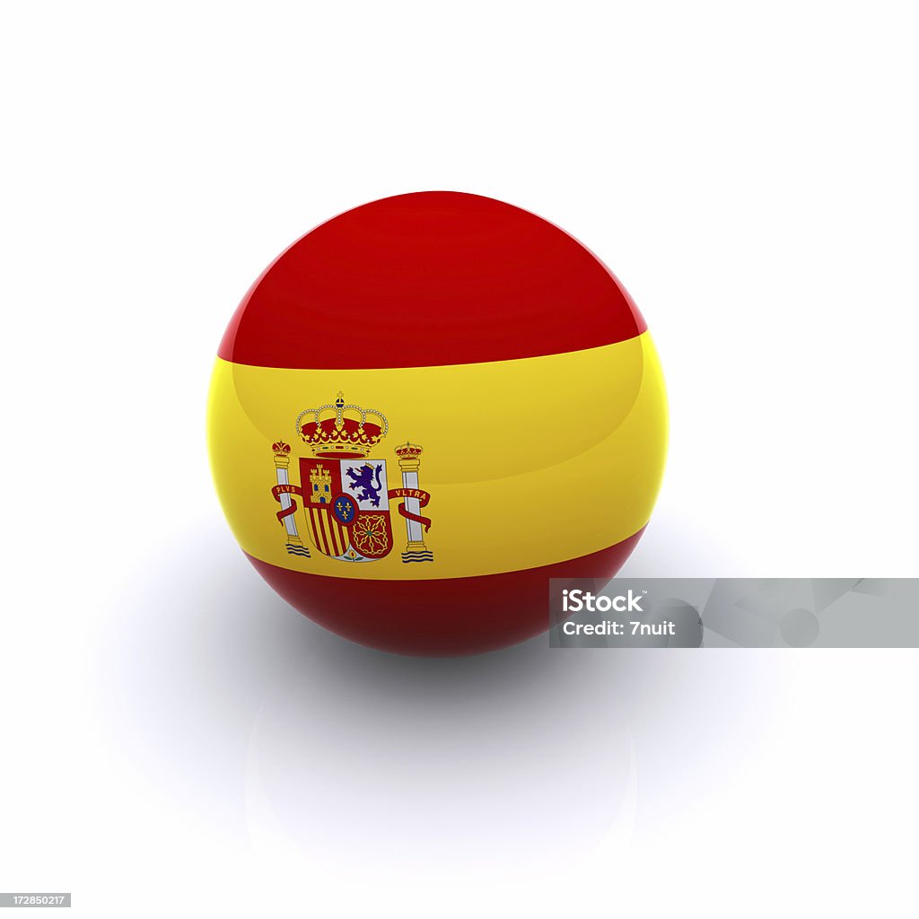 3 D мяч-Испания флаг - Стоковые фото Государственный флаг роялти-фри