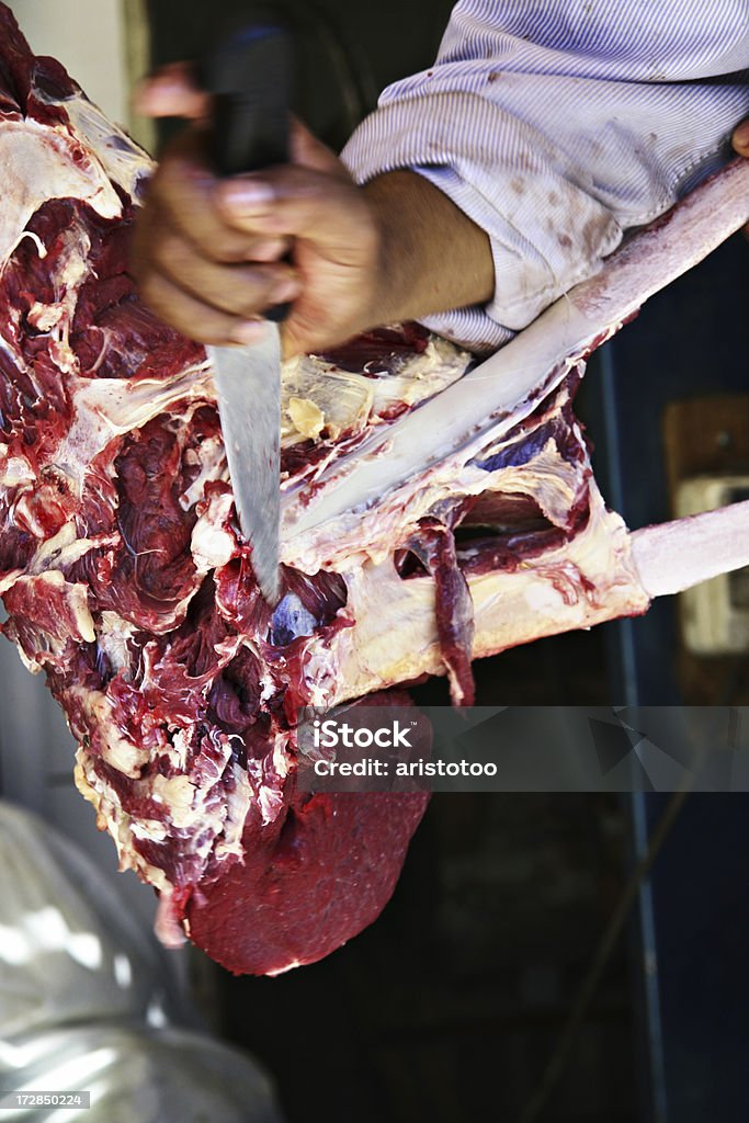 Taglio di carne, Butcher'egiziano - Foto stock royalty-free di Adulto