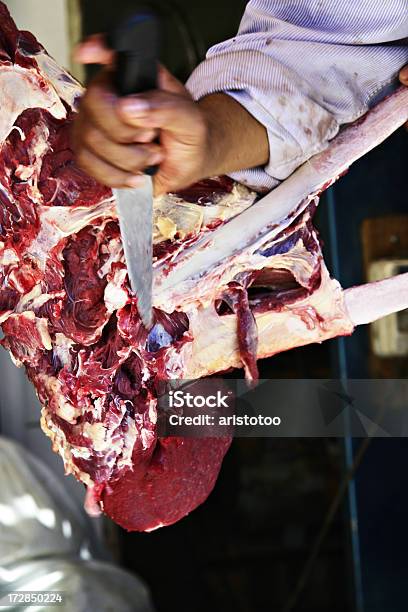 Egipto Butcher Cortar Carne - Fotografias de stock e mais imagens de Adulto - Adulto, Animal morto, Carne