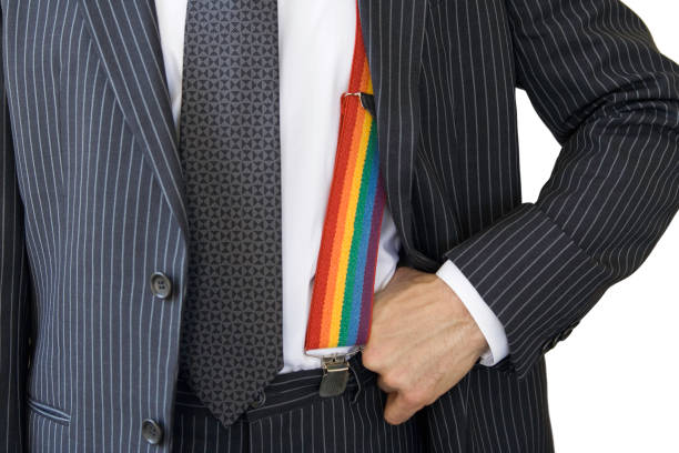 gay pride - homosexual gay pride business rainbow photos et images de collection