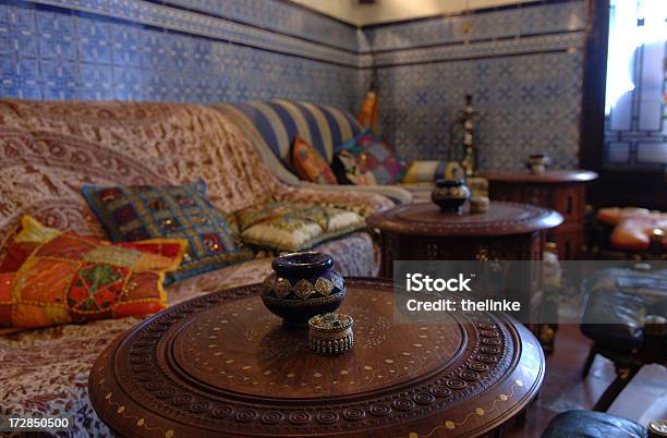 Oriental Lounge Stock Photo - Download Image Now - Cushion, Hookah, Lobby