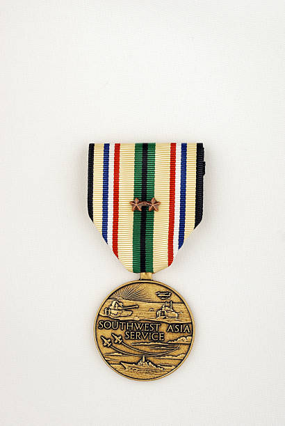 zjednoczonych w azji południowo-zachodniej service medal wojska - medal bronze medal military star shape zdjęcia i obrazy z banku zdjęć